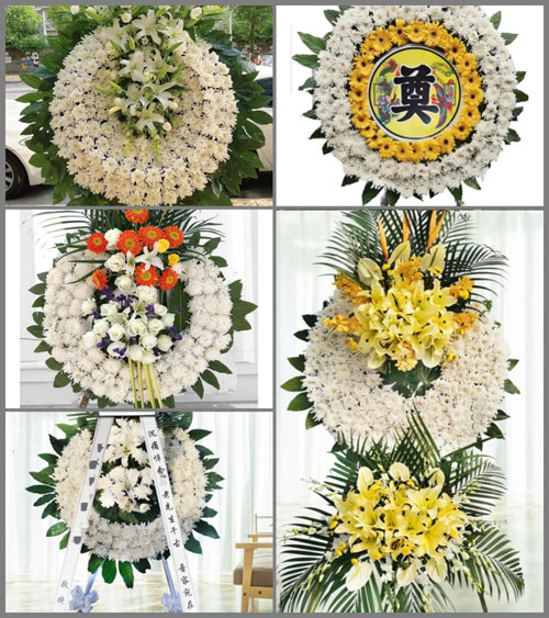 安徽阜阳市临泉县吕寨镇五岳村花圈速递
